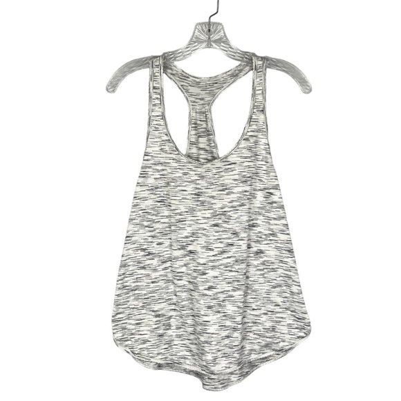 Lululemon 105 F Singlet Racerback Tank Top Tiger Space Dye Black White size 4 - Picture 1 of 7